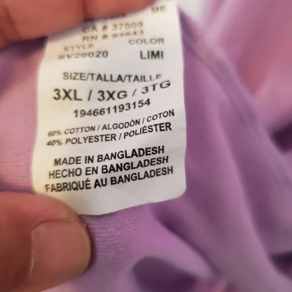 Silverts Adaptive Open Back Nightgown Lavender Floral Embroidery 3XL SV26020